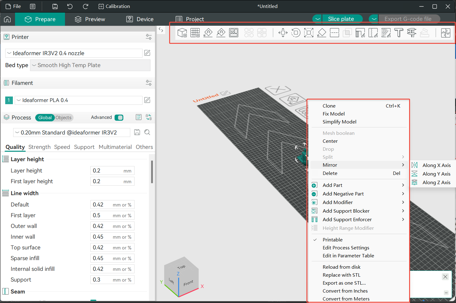 Ideaformer-3D Slicer Tool